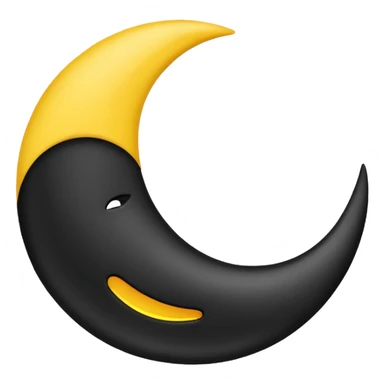 dark crescent moon emoji style with no face no eyes no mouth  sticker