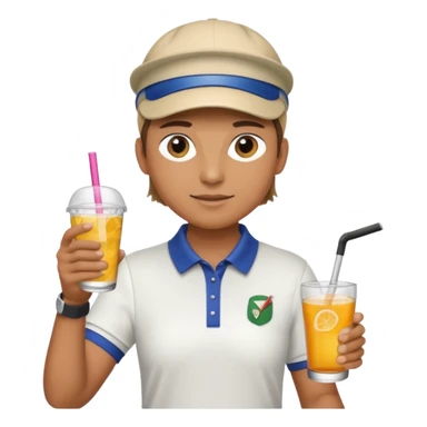 golfing with a drink  sticker