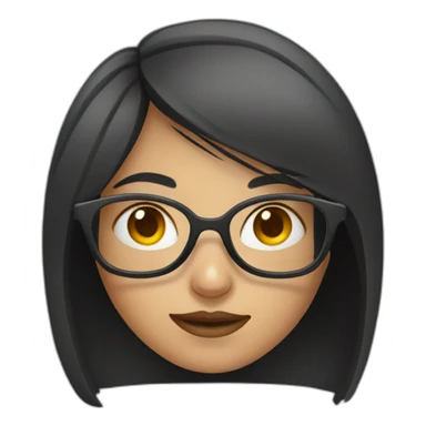 girl with broken glasses sticker