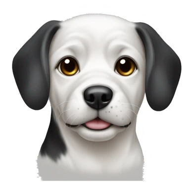 Dog white with stains black sticker