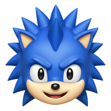 Sonic emoji well made like the original one without any mistakes sticker
