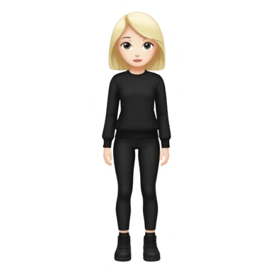 alt-girl в чёрной одежде в полный рост  sticker