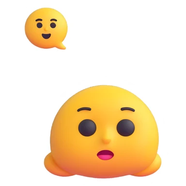 bored exhausted emoji lying down, heavy eyelids, mouth slightly open, thought bubble containing 'pfff…', representing 'la flemme' extreme laziness sticker