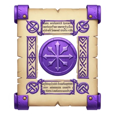 glitter purple Runic Manuscript sticker