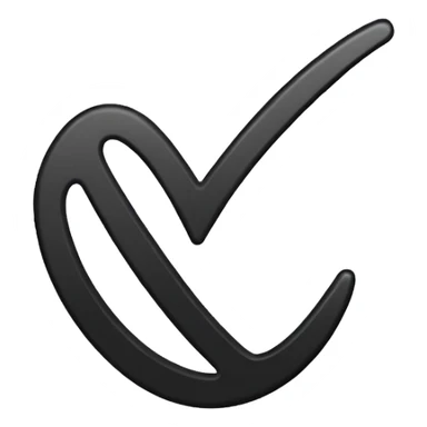 Una raya como ✔️ sticker