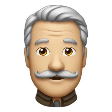 Un mec avec une moustache carré sticker