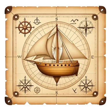 Navigation Chart sticker