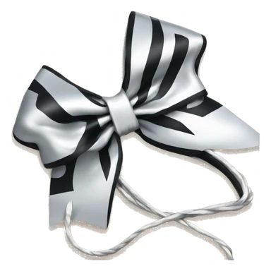 All star cheer silver and black bow with whip white on it sticker