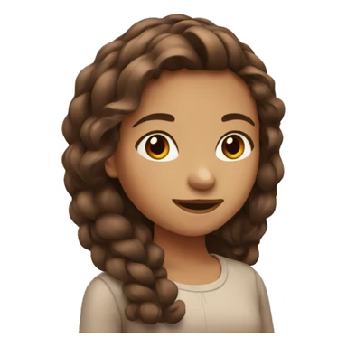 Girl with Brown Haie sticker