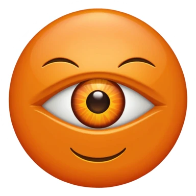 Ojo turco color naranja turco en color naranja sticker