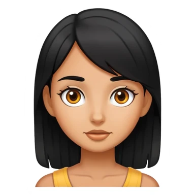 A black Hair tanned girl  sticker