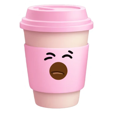Pastel Pink coffee to go sticker