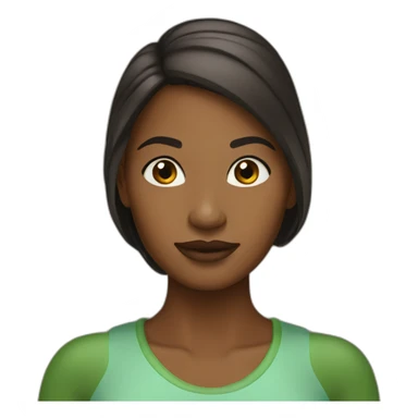 lily pad brown skin women sticker