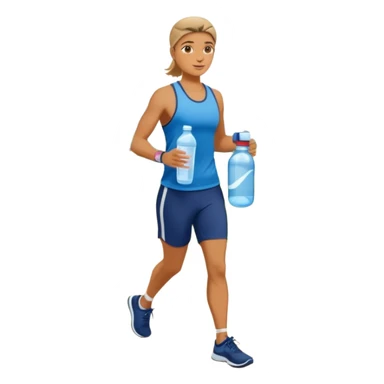 Jogger + water bottle, Park Visitors. sticker