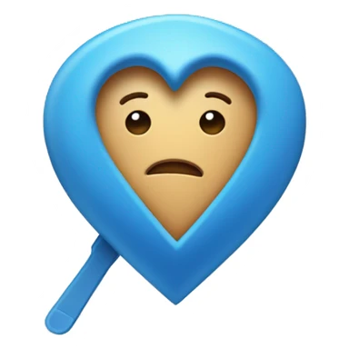 Words "one click home" with blue heart sticker