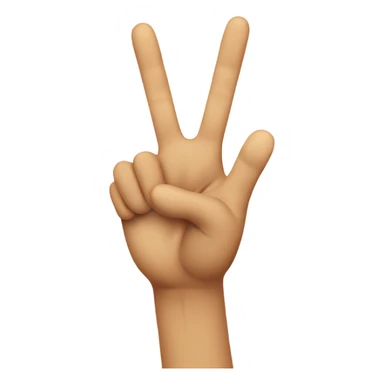 Happy face putting up the peace sign sticker