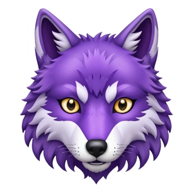 purple wolf head sticker