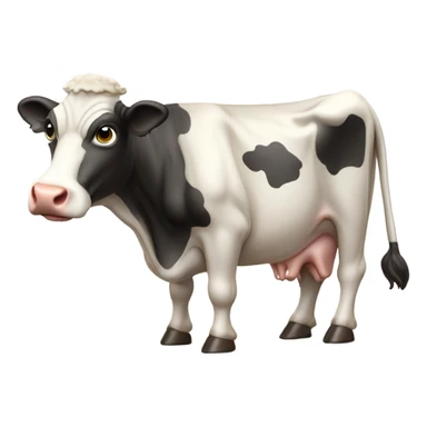 Cow drink milk  sticker