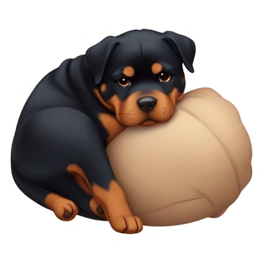 rottweiler sleeping belly up sticker