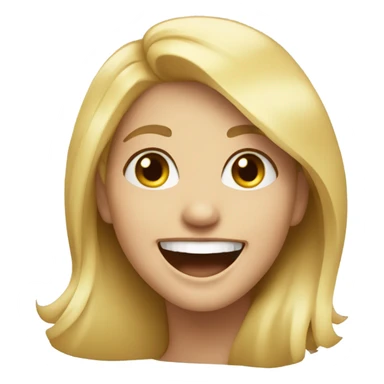 Blonde girl laughing sticker