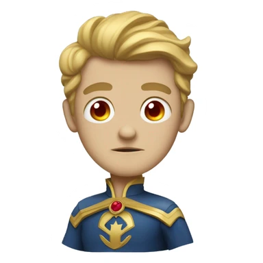 super homelander from "the boys" series with red eyes  sticker