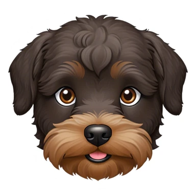 Dark Gray schnoodle face sticker