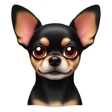 The Chihuahua dog is black and red in color sticker