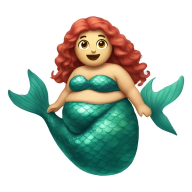 Fat mermaid  sticker