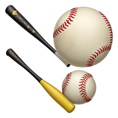 Softball with bat sticker