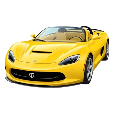 Yellow sports car side sticker