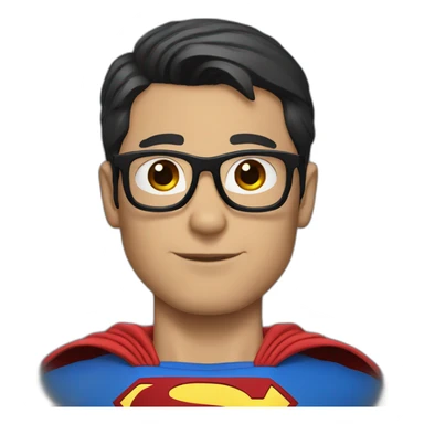 superman with glasses sticker