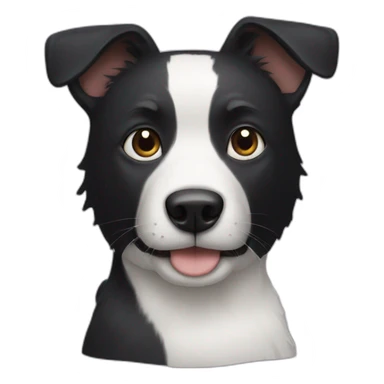 black dog and white cat sticker