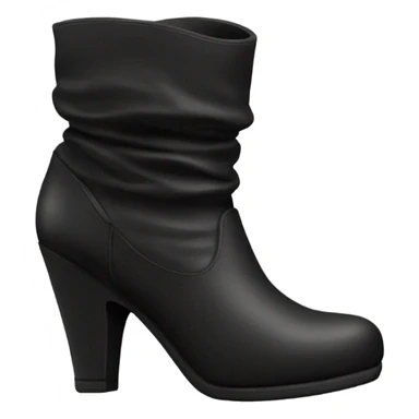 black heeled slouched leather boot sticker