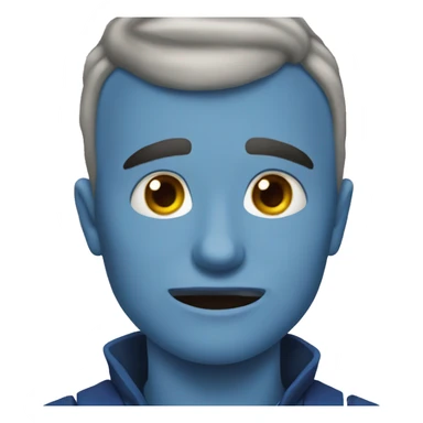 Cara de diablo azul sticker