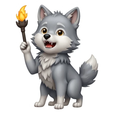 a wolf cub howling hundooooo sticker