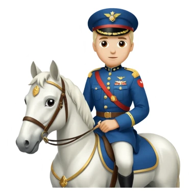 Miklos Horty on his white horse sticker