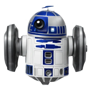 R2d2 with a headset sticker