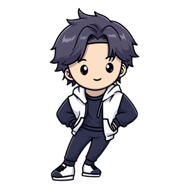 Hyunjin from Stray Kids, dancer with long hair sticker