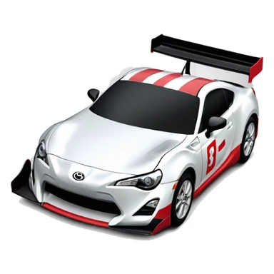 Radio Controlled Toyota 86 shaped like a Formula One race car with exposed wheels  sticker