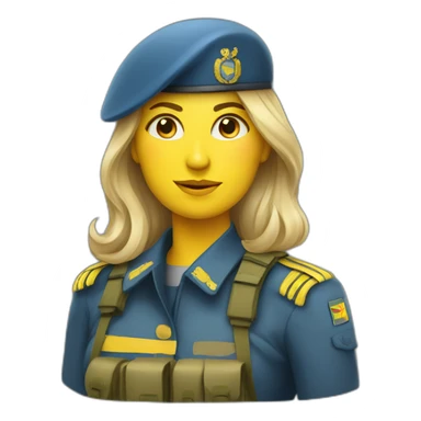 ukranian soldier woman sticker