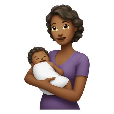 Mom with a baby  sticker