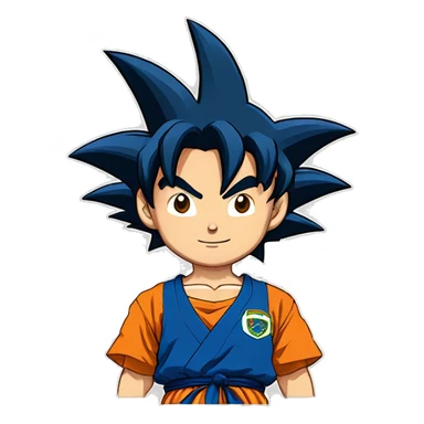 Goku com a camisa do Brasil sticker