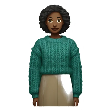 Sage blue green chunky knit sweater  sticker