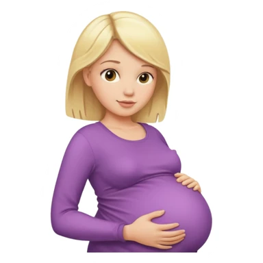 pregnant blonde woman  sticker