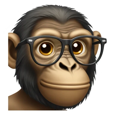 ape with glasses sticker