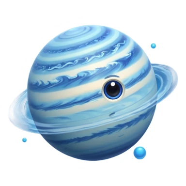 Realistic planet Neptune sticker