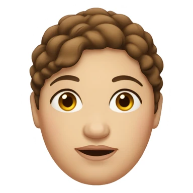 fat-woman with brown hair and brown eyes sticker