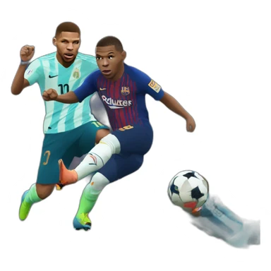 mbappe combat messi sticker