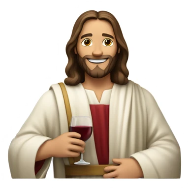 Jesus drinking wine sticker