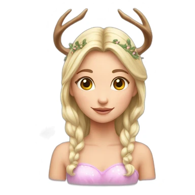 Fairy Wings princess deer-antlers sticker